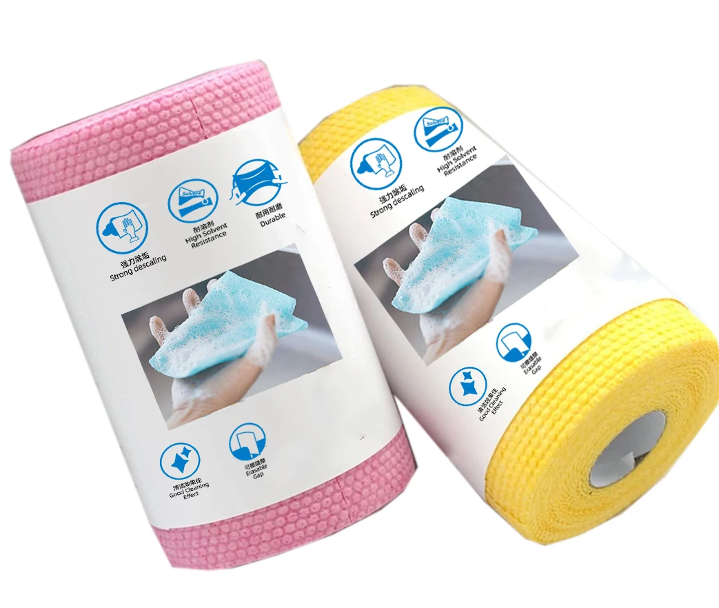 Loofah Rough Surface Viscose Polyester Wipes Kitchen Wipe Korea Japan Scrub Dish Cloth