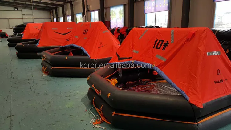 
8 person inflatable self inflating life raft 