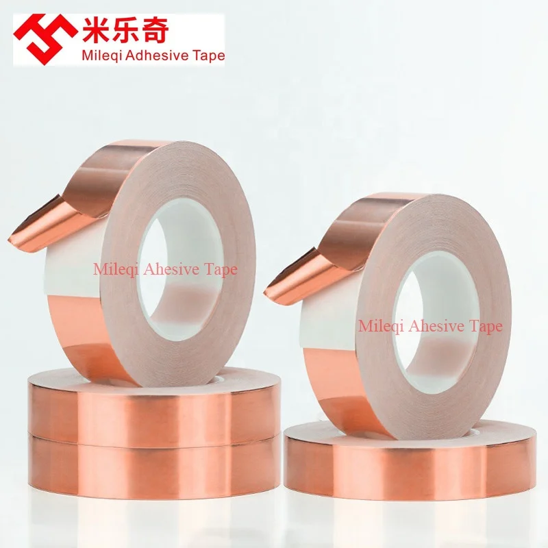 
Mileqi 0.1mm thick 1182 conductive copper foil tape with conductive adhesive for soldering jewelry, transformers 