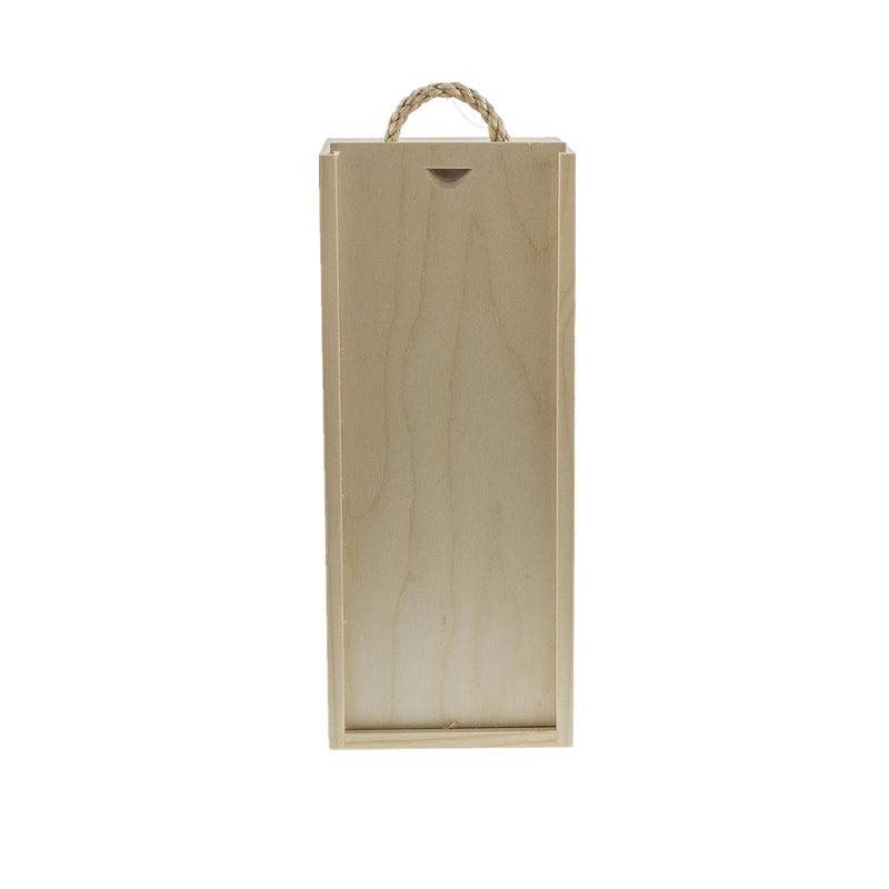 Hot Sale Cheap Carbonizing Paulownia Wood Wooden Wine Custom Gift Box Stock High-grade Red Wine Box Wooden Packaging
