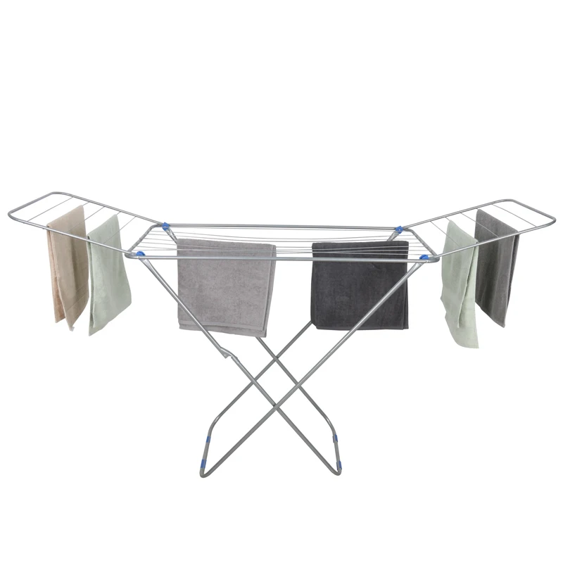 Indoor Outdoor Portable Folding Drying Cloth Hanger Metal Laundry Clothes Drying Rack