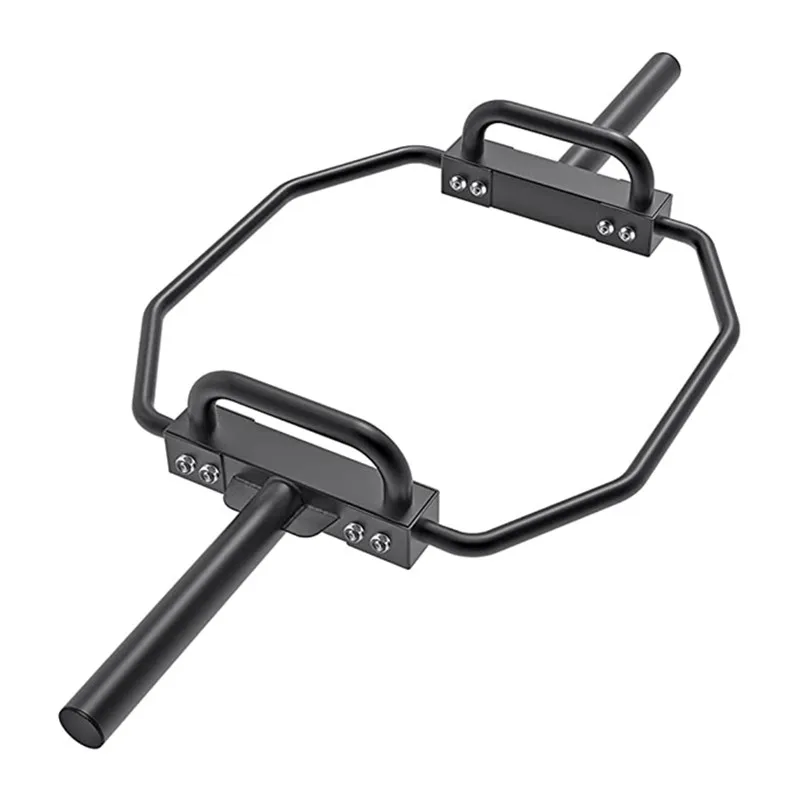 Hex Bar, Trap Bar, Shrug /Deadlift Bar with Folding Handles for Weight Lifting, Shrugs, Squats, Solid 2 Inch Steel