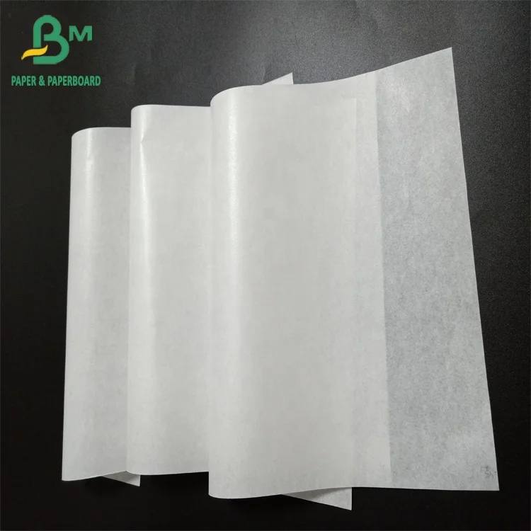 45g Glossy White Kraft MG Paper Greaseproof Bleached Roll Paper For Cover Hamburger