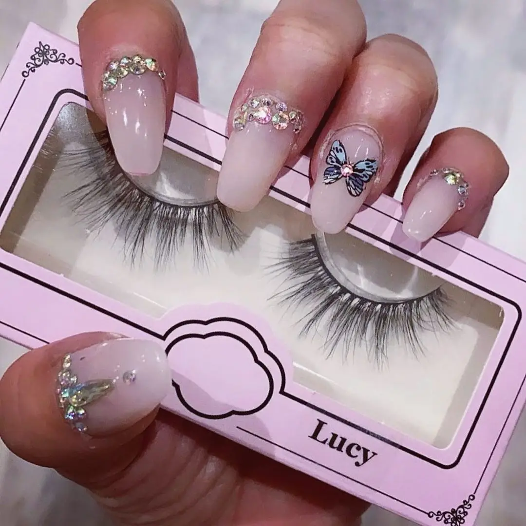 Winged eyelash package box mini luggage small suitcase lash boxes popular eyelash boxes for false eyelashes full strip lashes