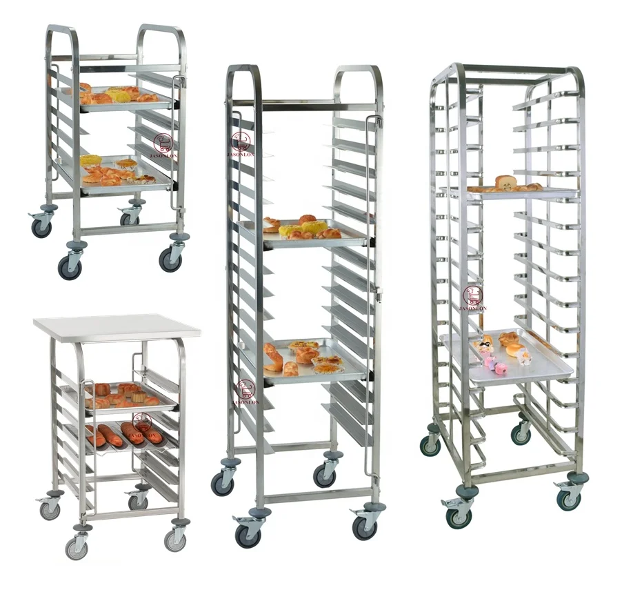 Stainless Steel Baking 15/16-Tier Bread pan Cooler Bakery Tray Rack Trolley food 40*60 baking oven trays Trolley