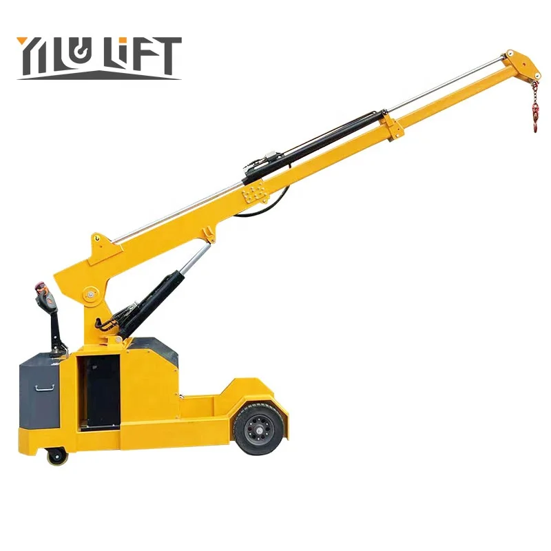 Compact 600 KG 1200 KG Rotary Hydraulic Electric Crane