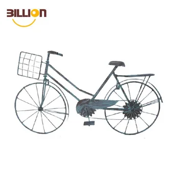 New Design Metal Craft Bicycle Flower Pot Garden Solar Light Pot