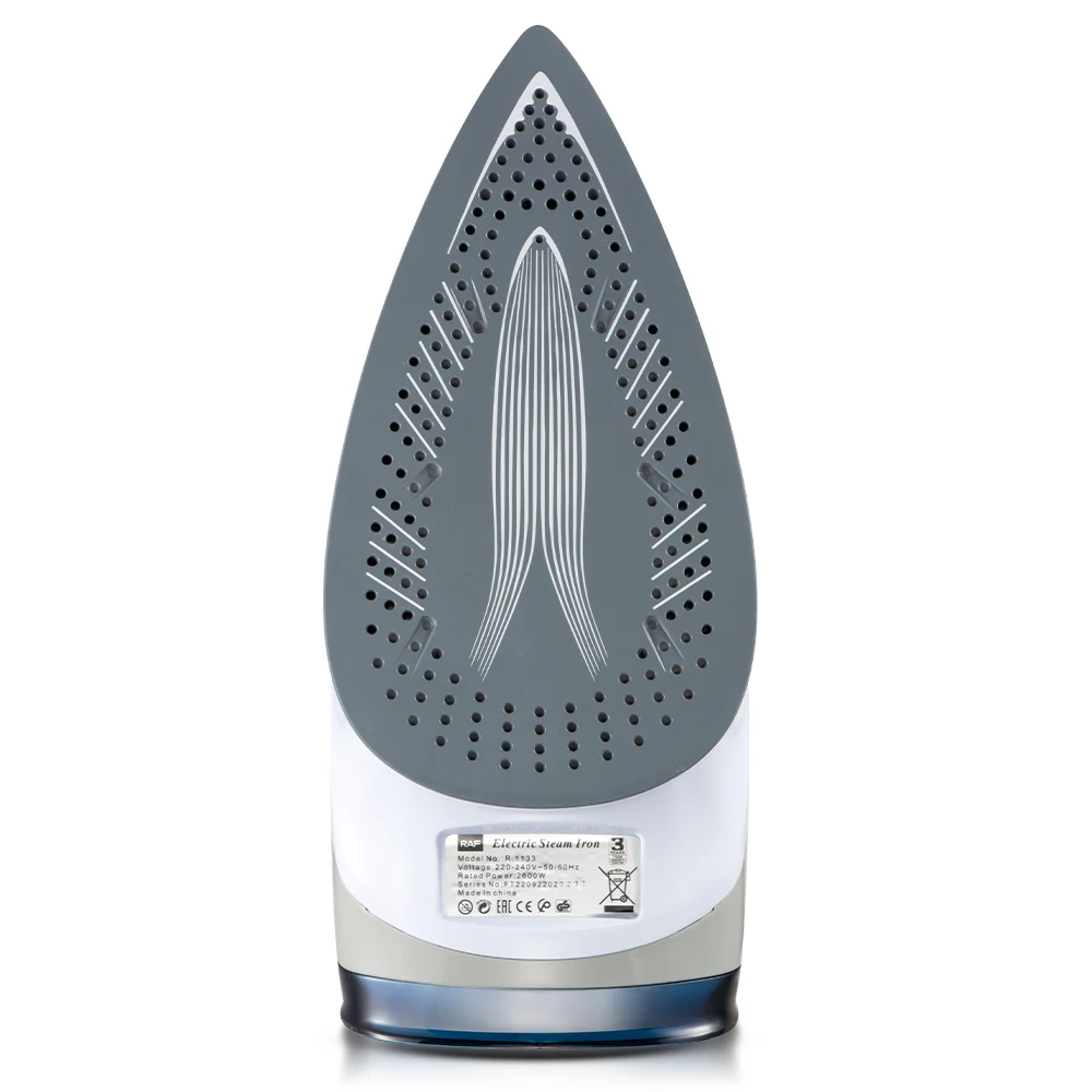 electric steam iron 2600w vertical steaming ceramic soleplate thermostat  controlled  continuous steam