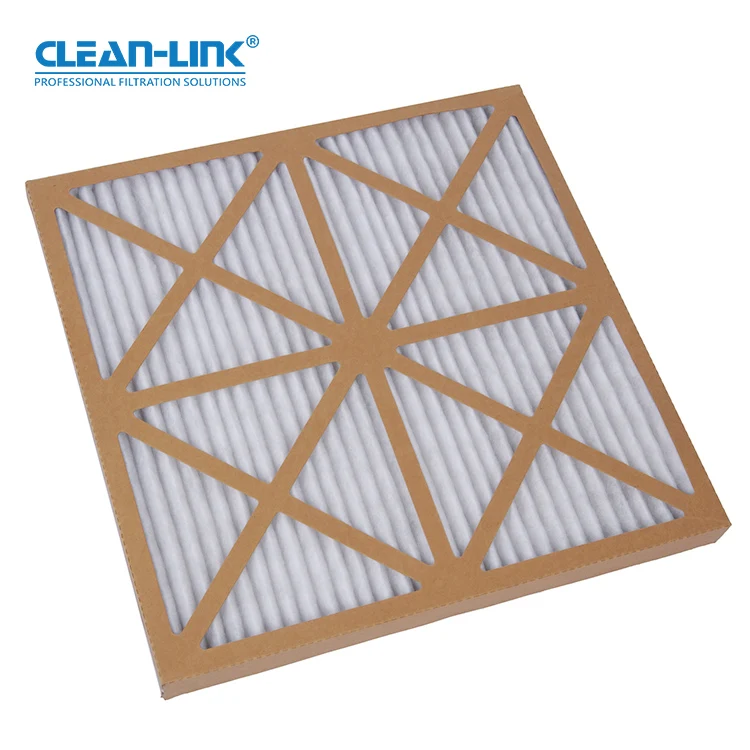 High Quality Merv8 Merv11 Merv13 Havc Air Filter Pleated Cardboard Frame Ac Furnace Filter