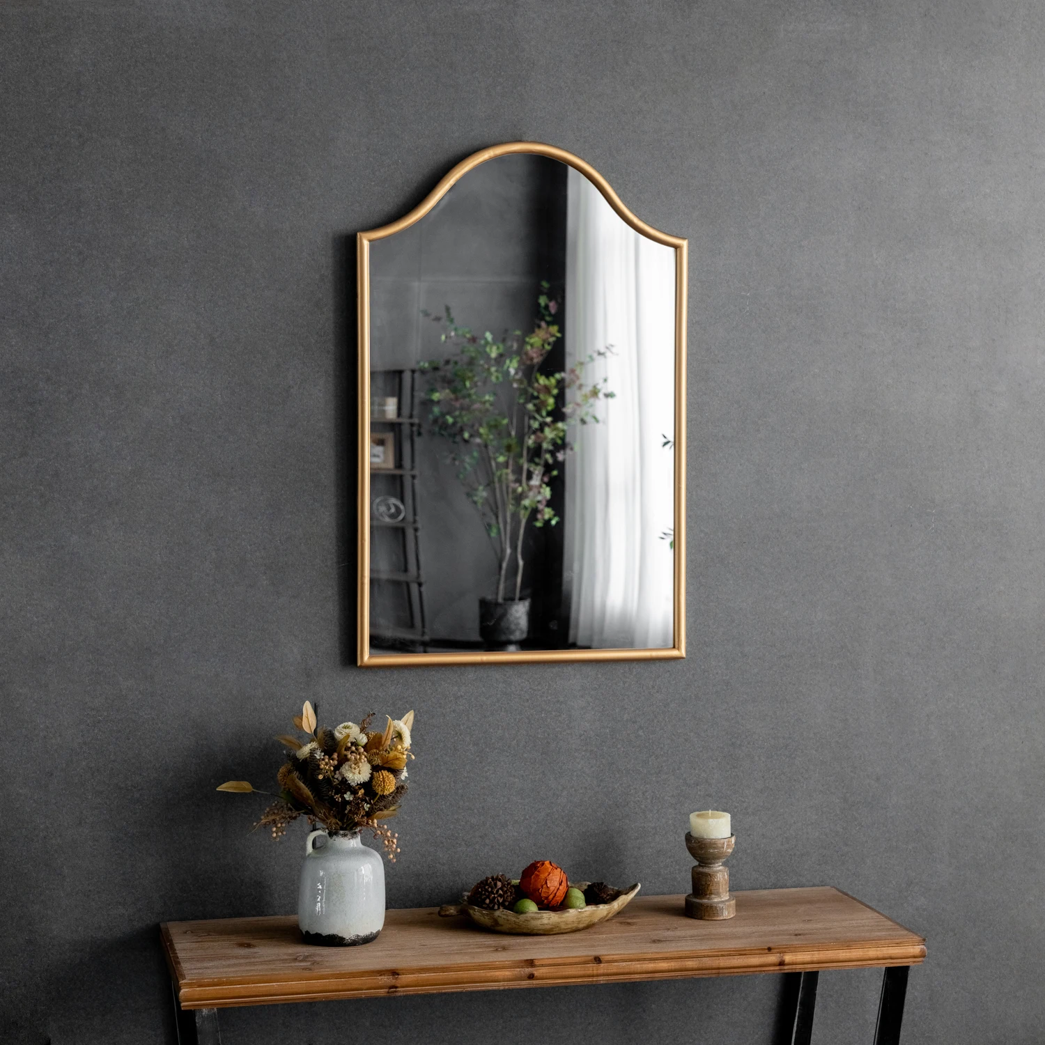 YUNFEI Modern mirror frame vintage large wall mirror irregular metal