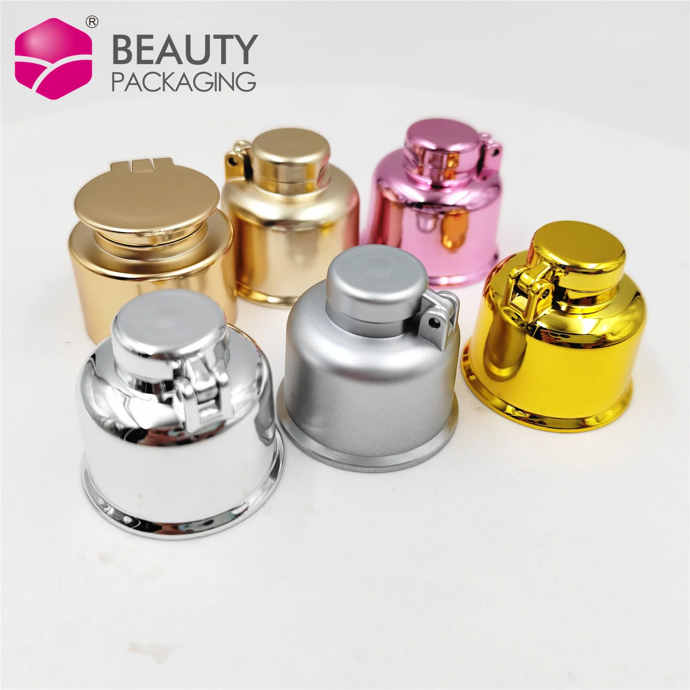 Free Sample Cheap 18-410 20-410 24-410 28-410 UV plated golden silver Plastic Shampoo Bottle Flip Top Cap