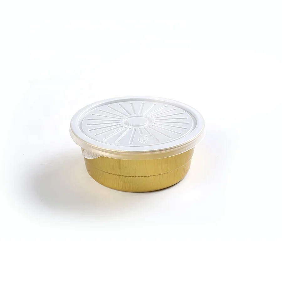 ALCHN 620ML/21oz  Disposable To Go High Quality Bakery Use Colorful Aluminum Foil Tray