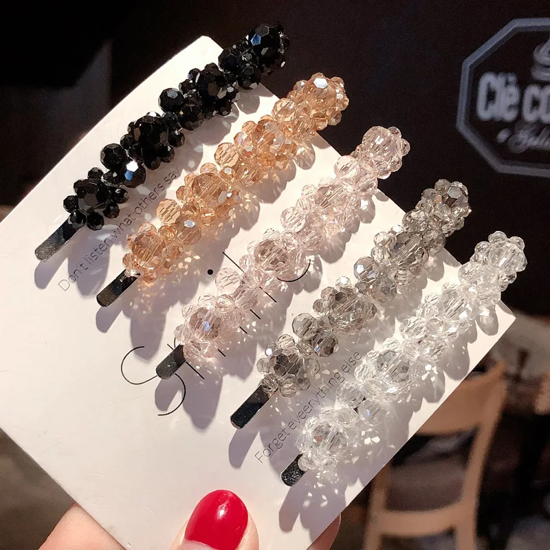 2022 Latest Style High Quality Crystal Bb Hairpin Beaded Hair Clip Women Hair Clip