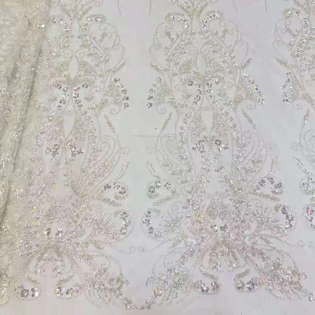 Бусины, ткань, тюль, сетка, блестки, ткань, запас, дизайн No MOQ, разные цвета для платья