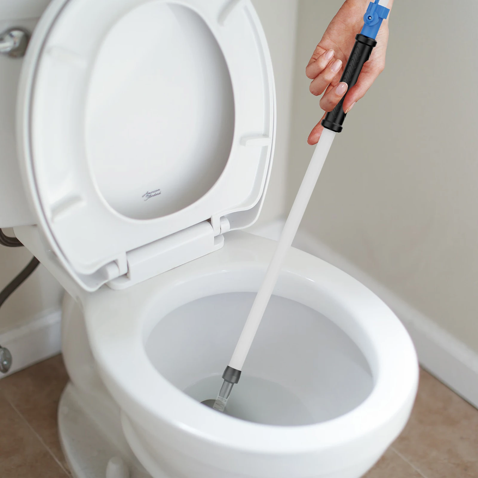 RV Holding Tank Swivel Stick Rinser,Powerful Rotary Cleaning Action & 34-Inches of Flexible Reach&1/4 Turn Shutoff Valve