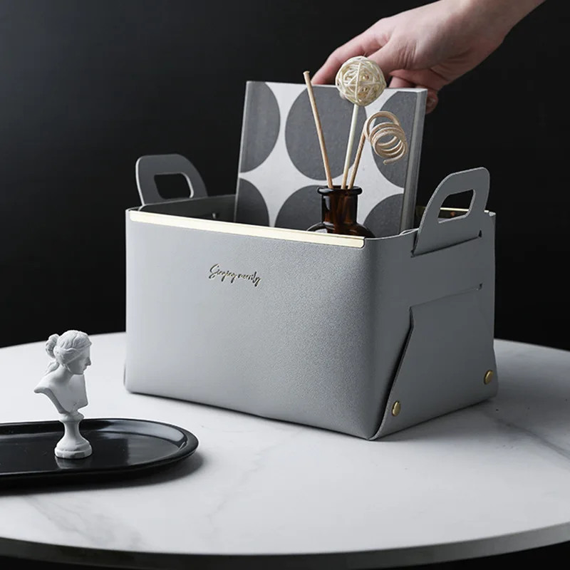 2021 новый дизайн, складная Подарочная коробка из искусственной кожи, Домашний Органайзер, складная корзина