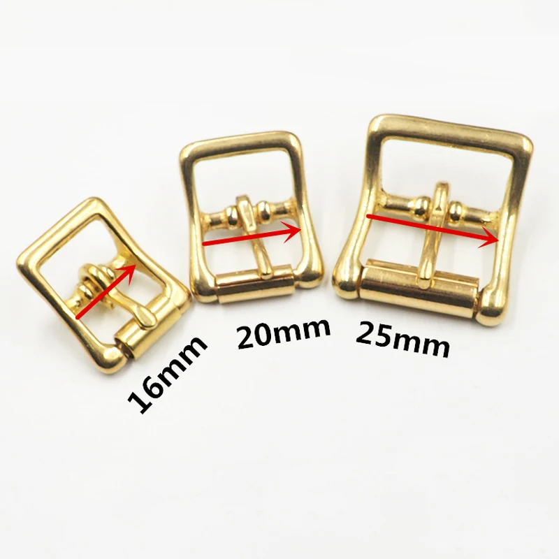 Цельная латунная пряжка для ремня, аксессуары для ожерелья-чокера, 16 мм/20 мм/25 мм