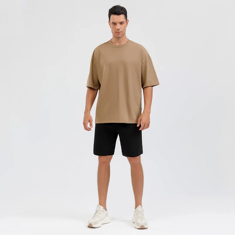 High Quality Summer Set 300 Gsm 100% Cotton Suit Fashion Unisex Loose Style Cotton Tracksuit
