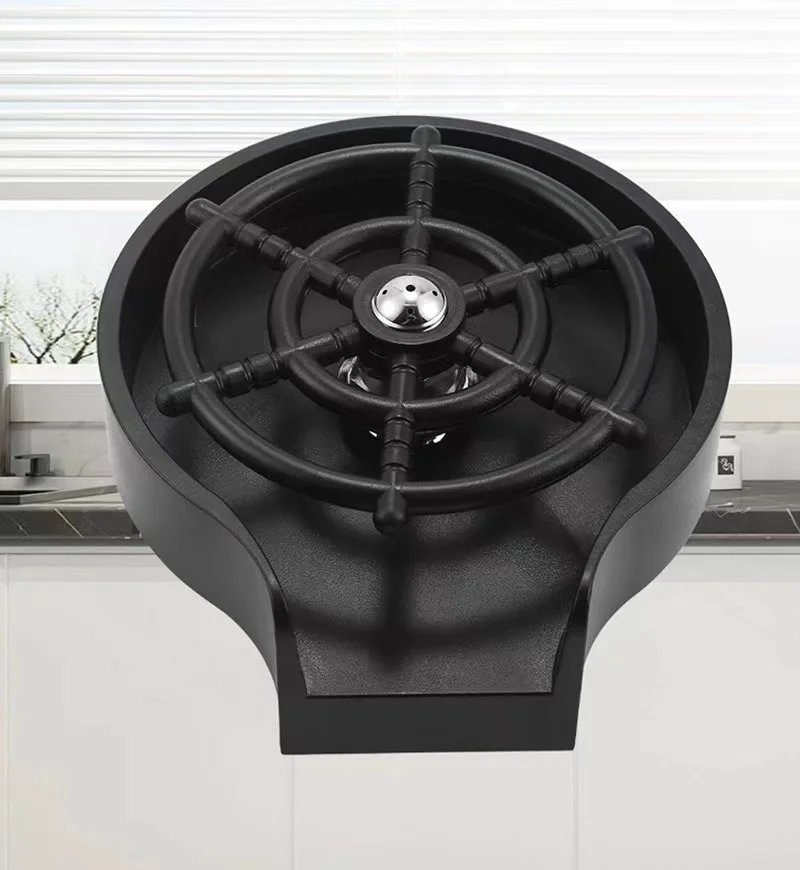 Hot Selling Stainless Steel Bottle Washer High-Pressure Glass Rinser for Kitchen Sink Black Cups Cleaner for Bar Sink