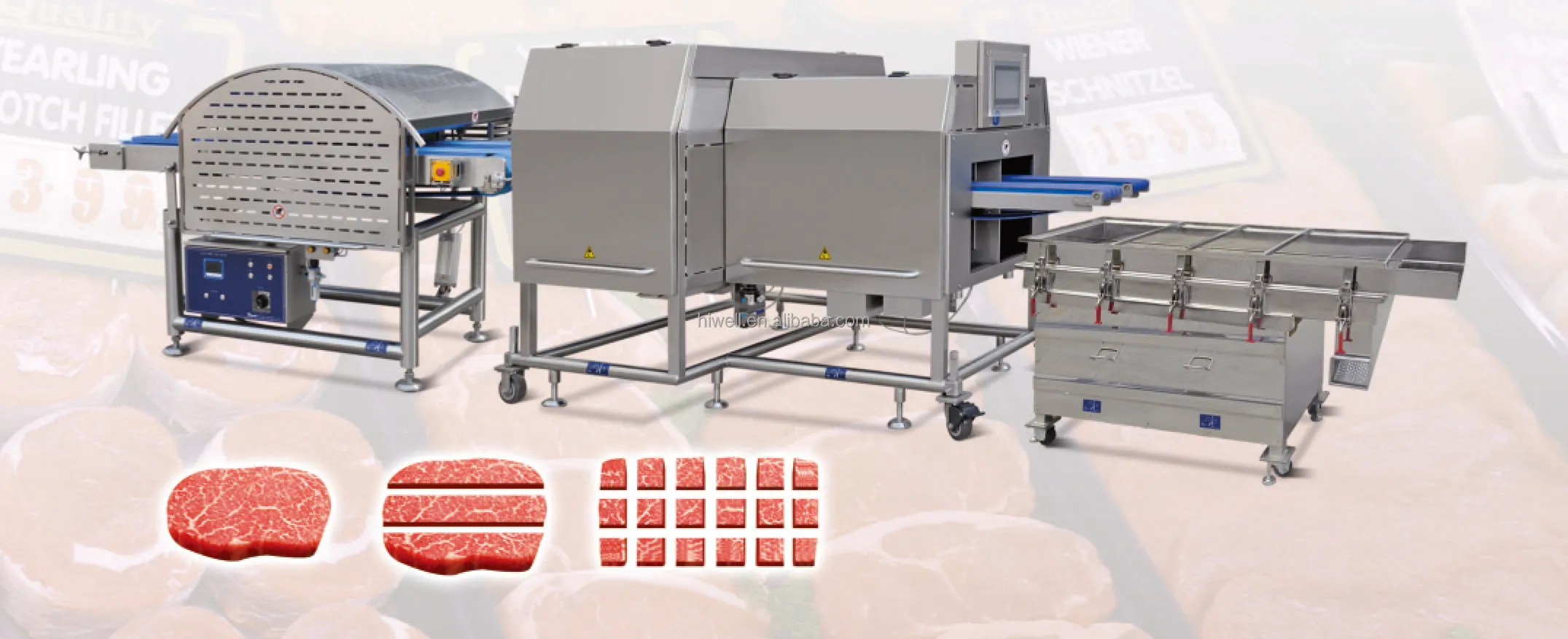 Intelligent Chicken Dicer & Cube Cutting Machine High-tech Meat Slicer IQKJ2-200