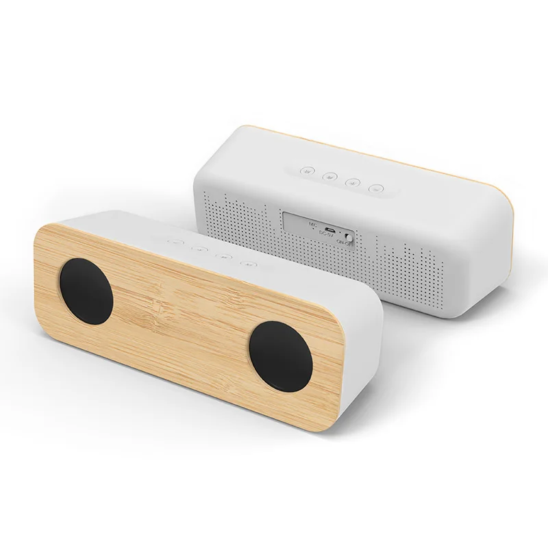 Manufacturers Portable Speaker Stereo Hifi Wireless Blue Tooth Speaker Bamboo Wooden ECO Material