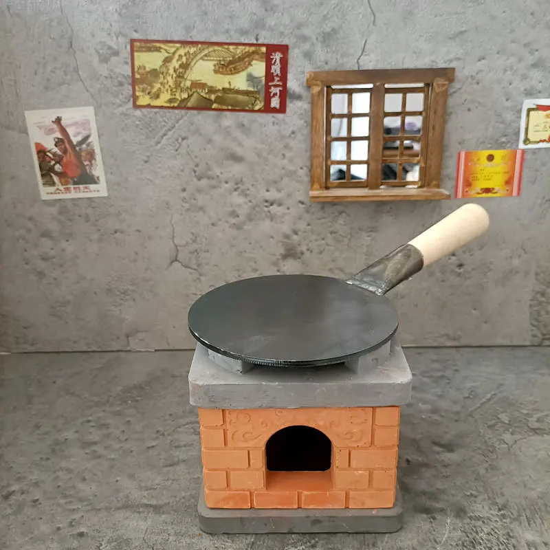 Mini Net Red Real Cooking Small Kitchen Children Play House Cooking Toys Pot Wok Steamer Accessories Miniature Stove