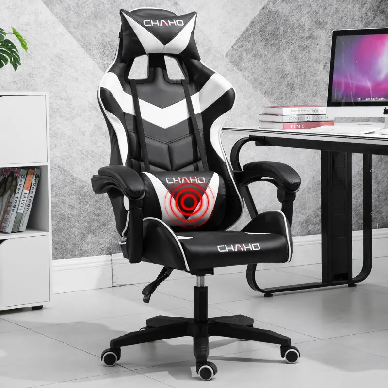 Игровой стул высокого качества компьютерный светодиодный стол с высокой спинкой RGB из искусственной кожи недорогой игровой подсветкой и динамиками розовый вращающийся