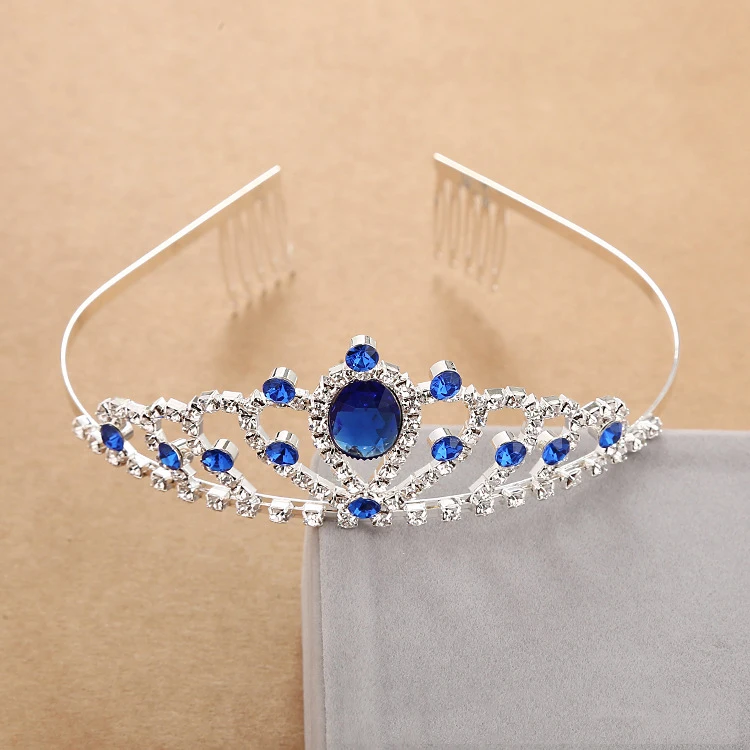 Sophia Princess Crown Crystal child Headband tiara with comb