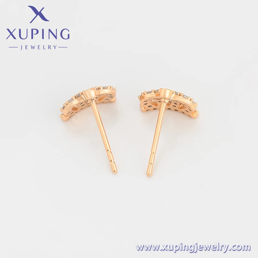 S00150635 xuping jewelry Sweet temperament elegant and noble queen must have crown diamond stud earrings