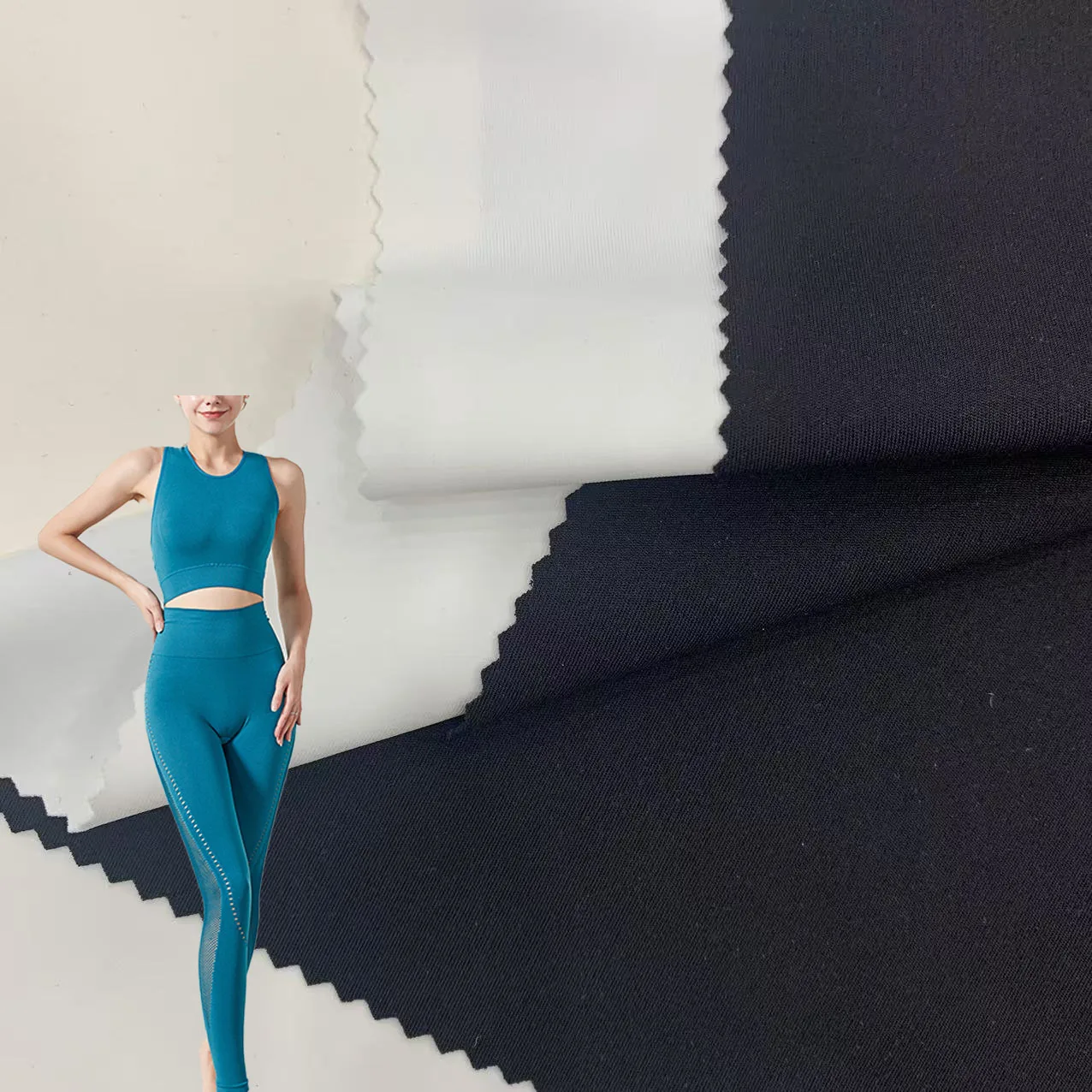 breathable soft touch matte dull cotton like nylon elastane fabric for sportswear yoga leggings