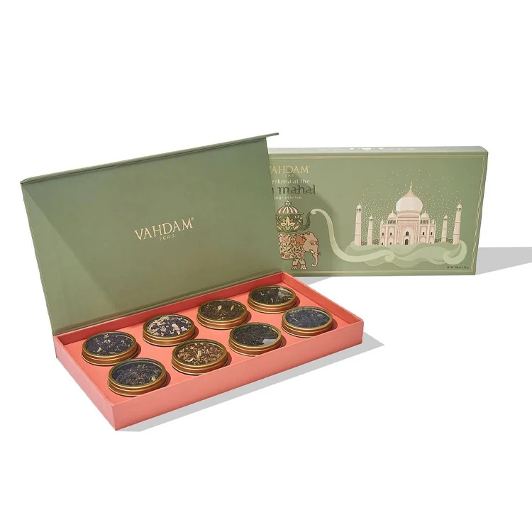 customized nail brush light weight packaging boxes elegant colorful box tea packaging