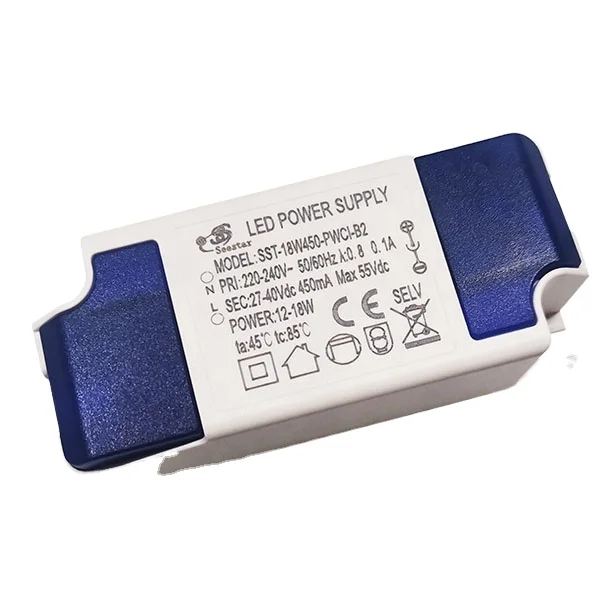 Seestar 12-18W 450ma isolated constant current Flicker Free TUV SAA CE CB CCC NEW ERP led driver