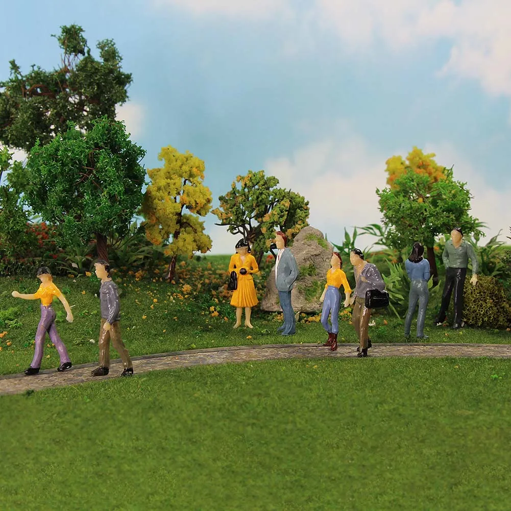 P5001 Model Railway Train 1:50 O Scale Model Seated Stanidng Figures Painted People