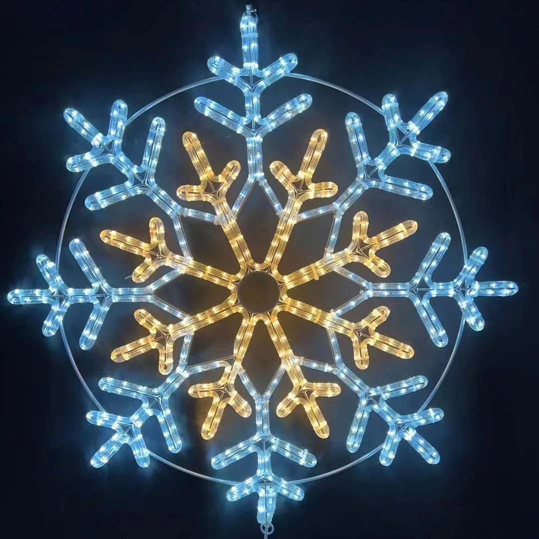 led snowflake holiday time lights