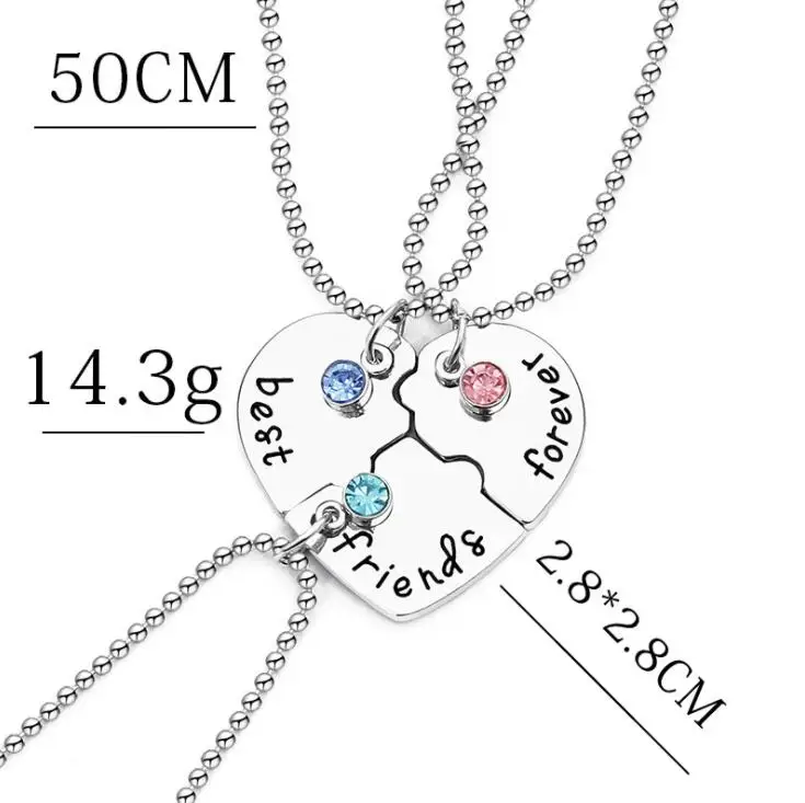Friendship Personalised Best Friend Forever Charm Pendant Necklace Gift BFF Jewelry