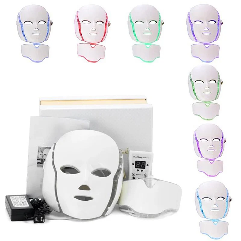 
7-Color LED Light Therapy Facial Mark With Skin Rejuvenation Anti Aging Whitening beauty device 