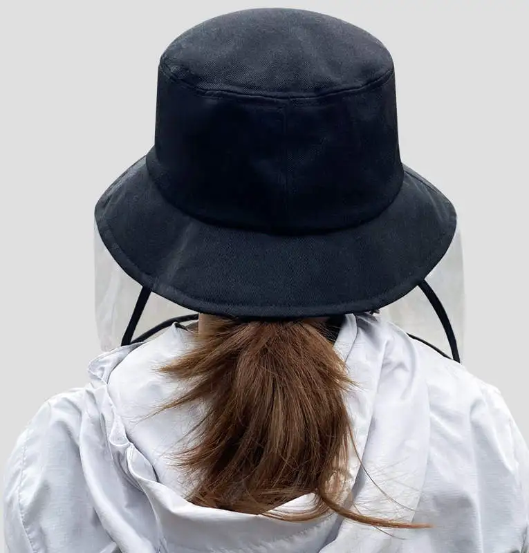 
Wholesale Custom Anti Fog Anti Splash Anti Spitting Dust Proof Anti Virus Windproof Protective Mask Full Face Bucket Hat 