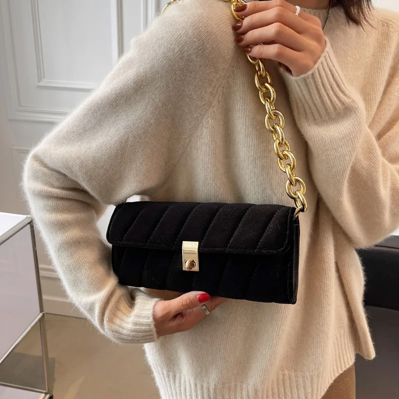 Luxury embroidery thread women hand bag ladies shoulder messenger small purse mini handbag velvet bags with