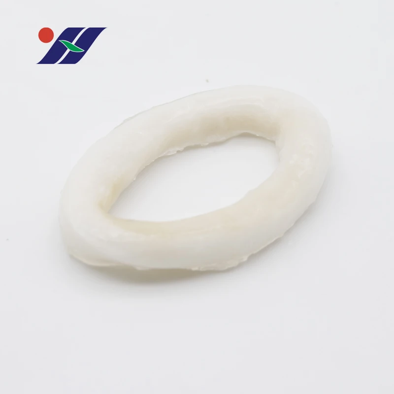 Hot selling squid rings with ice hanging clothes, high quality frozen seafood products at low prices