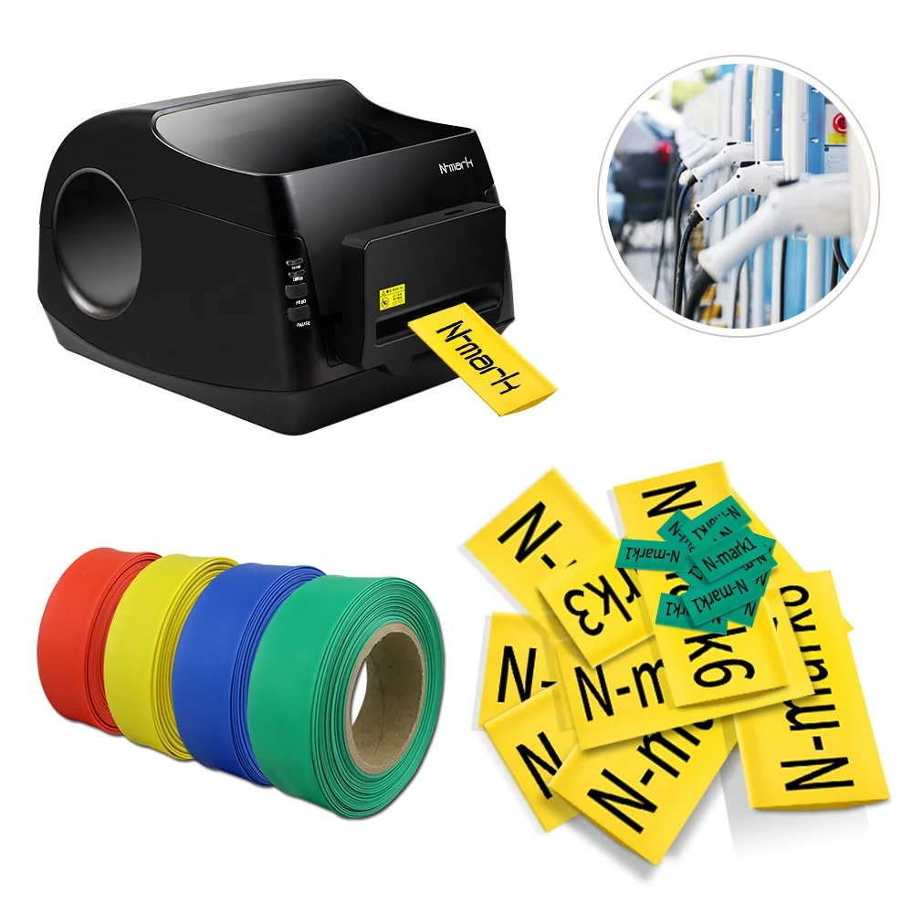 Electrical Shrink Tube Cable Thermal Heat Shrinkable Printing Machine Number Tube Printer Sleeve Label Manufacturing  Machine