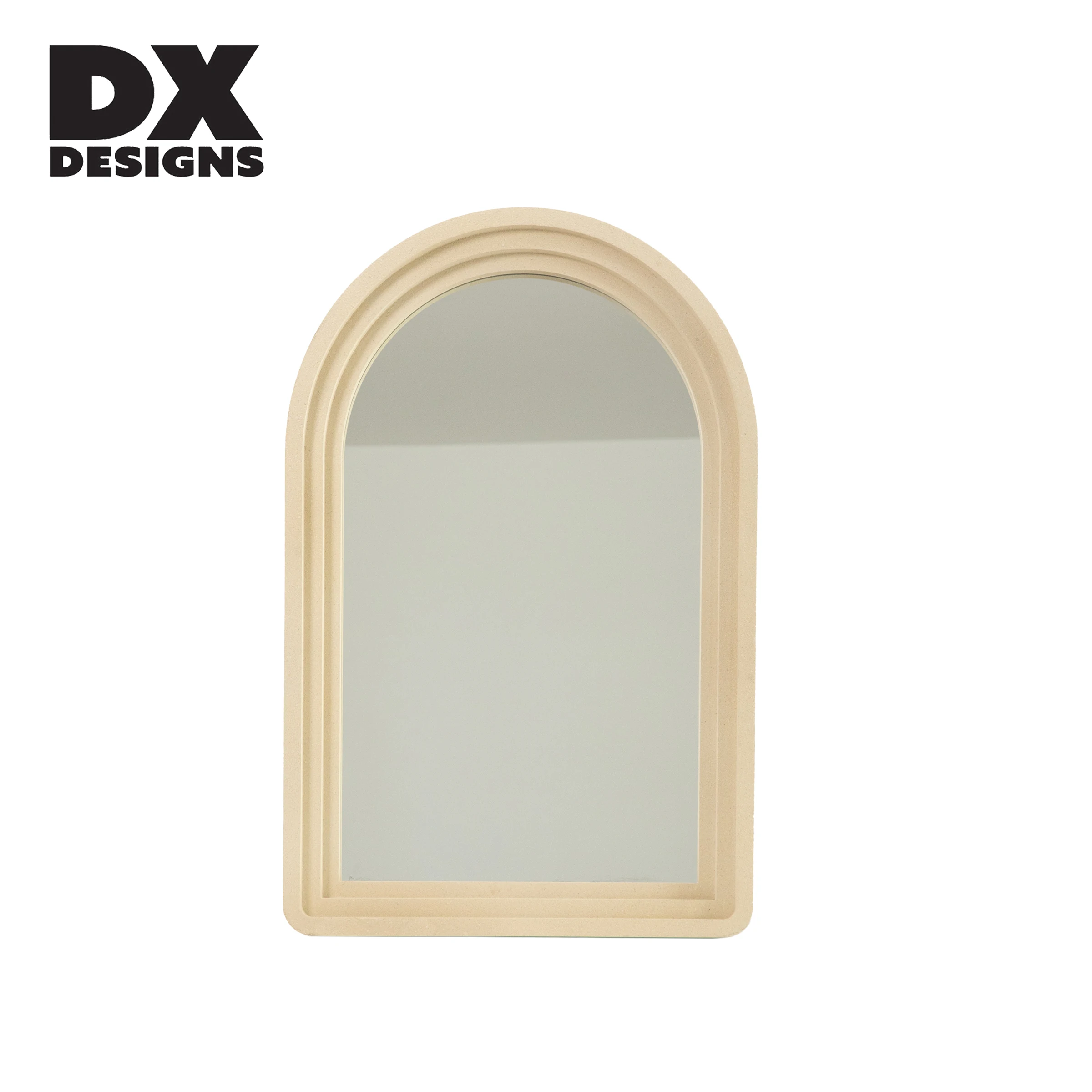 DX Designs Exclusive  Large Irregular miroir  Arched Sandstone Effect Wall Mirror  for Home Decor