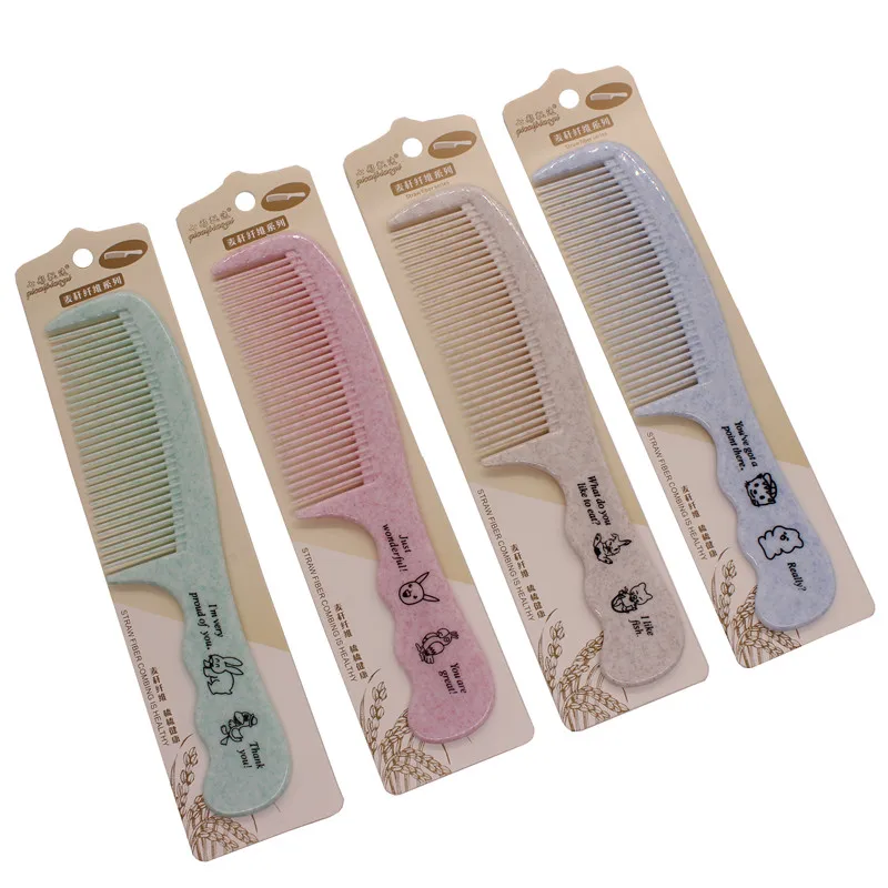 
custom logo combs promotion biodegradable straw stylingcomb personalized small pocket comb 