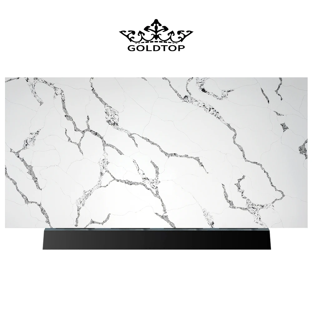 Qoldtop OEM/ODM безкремниевые высококачественные Cuarzo 5077 столешницы Calacatta Vagli кварцевые для Австралии