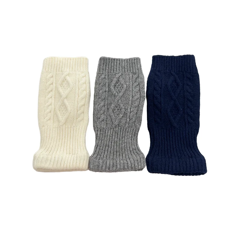 Хит продаж, женские трикотажные жаккардовые перчатки без пальцев, мягкие перчатки на подкладке с ESD перчатки