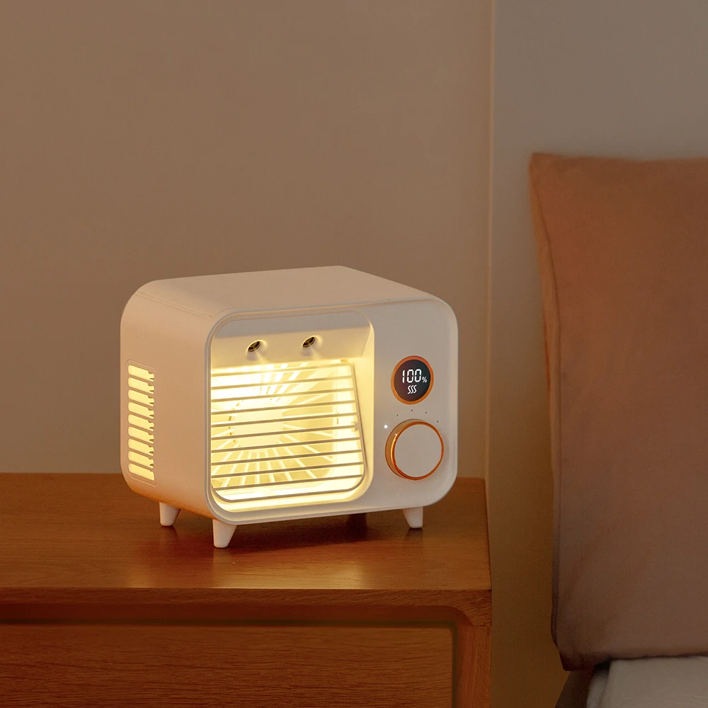 Best LED Portable Mini Personal Rechargeable  Air Conditioner Water Cooling USB Cooler Fan