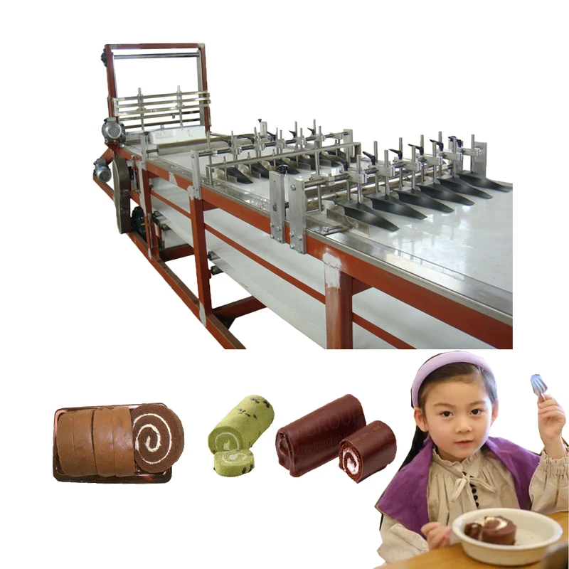 Cake Baking Manufacturing Equipment Automatic Layer Cake Bakery Equipment Stainless Custard Cake Production Line