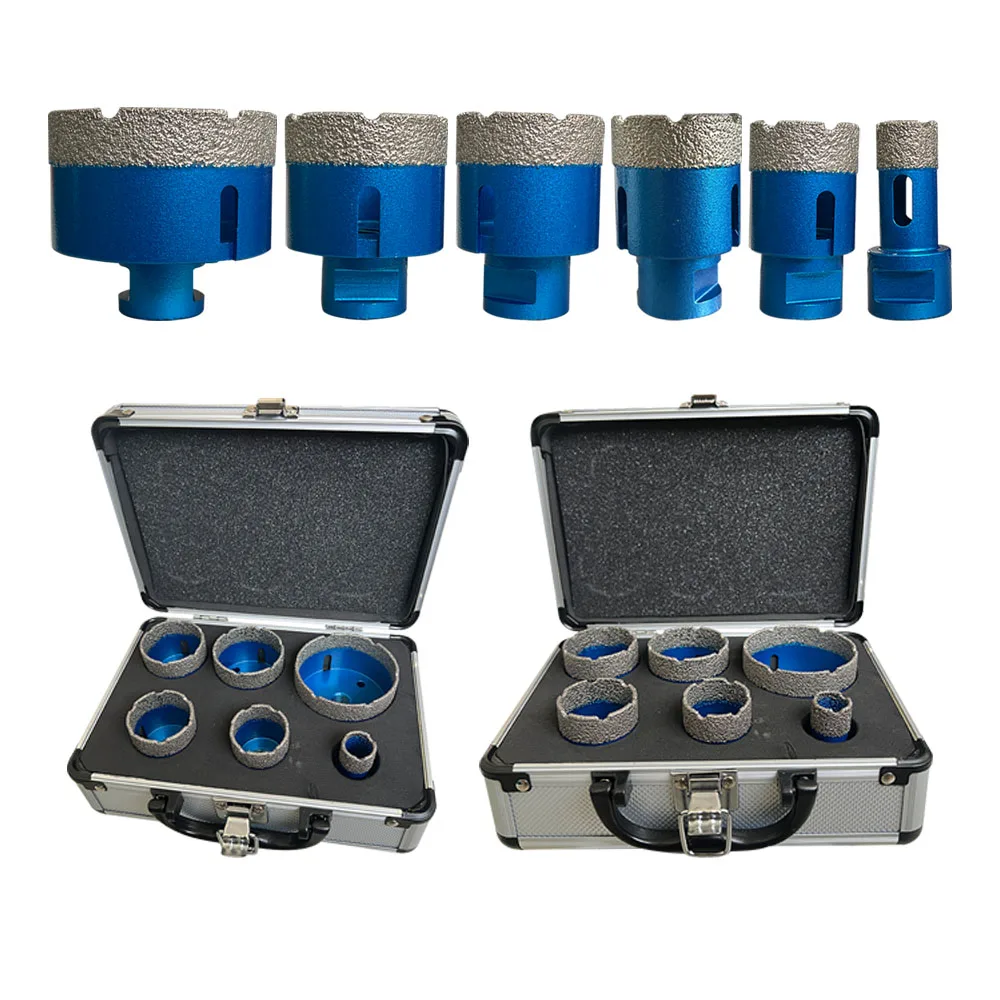 M14 Angle grinder dry vacuum brazing diamond crown core bit hole saw kit for ceramic tile granite
