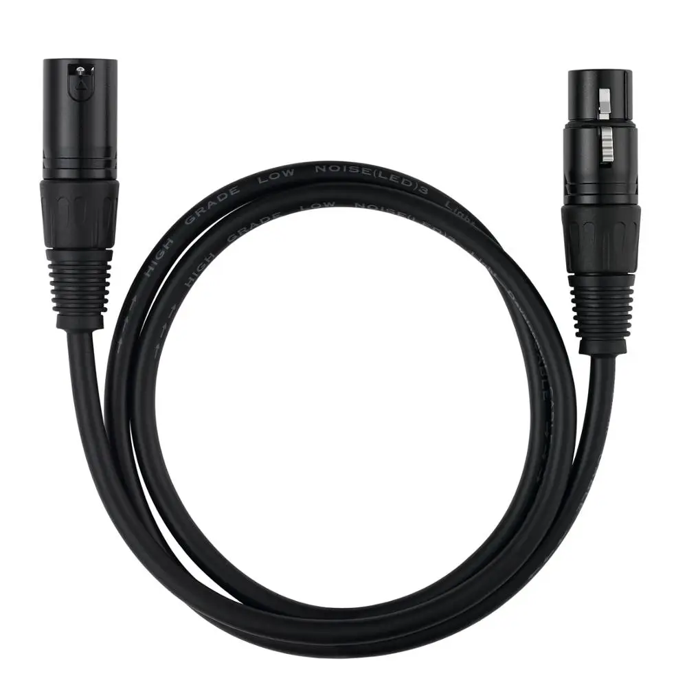 Oem Custom Wholesale Black Male To Female 3 Pin Xlr Cable Xlr Connector Audio Cable For Microphone Camera
