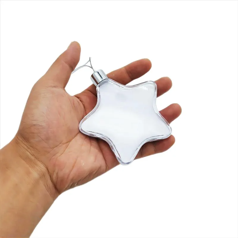 Sublimation Plastic Christmas Ornaments Blanks With Aluminum Discs For Christmas Decoration