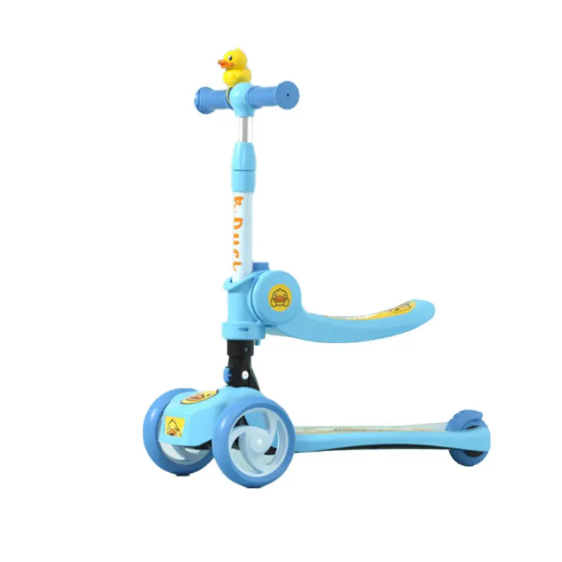 Manufactures Directly Sale Kick High quality yellow duck 2 in 1 foot scooters for 2 to 6 years baby